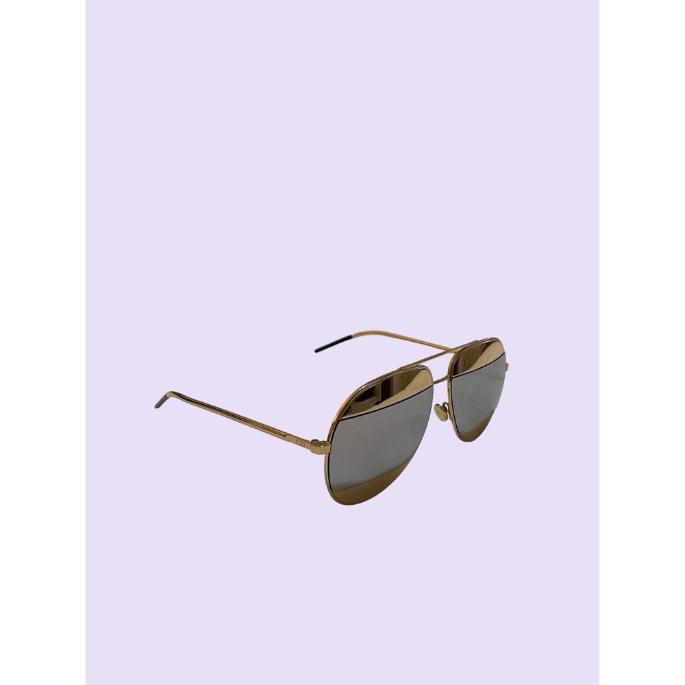 Christian Dior Split 1 Gold Tone‎ Aviator Sunglasses